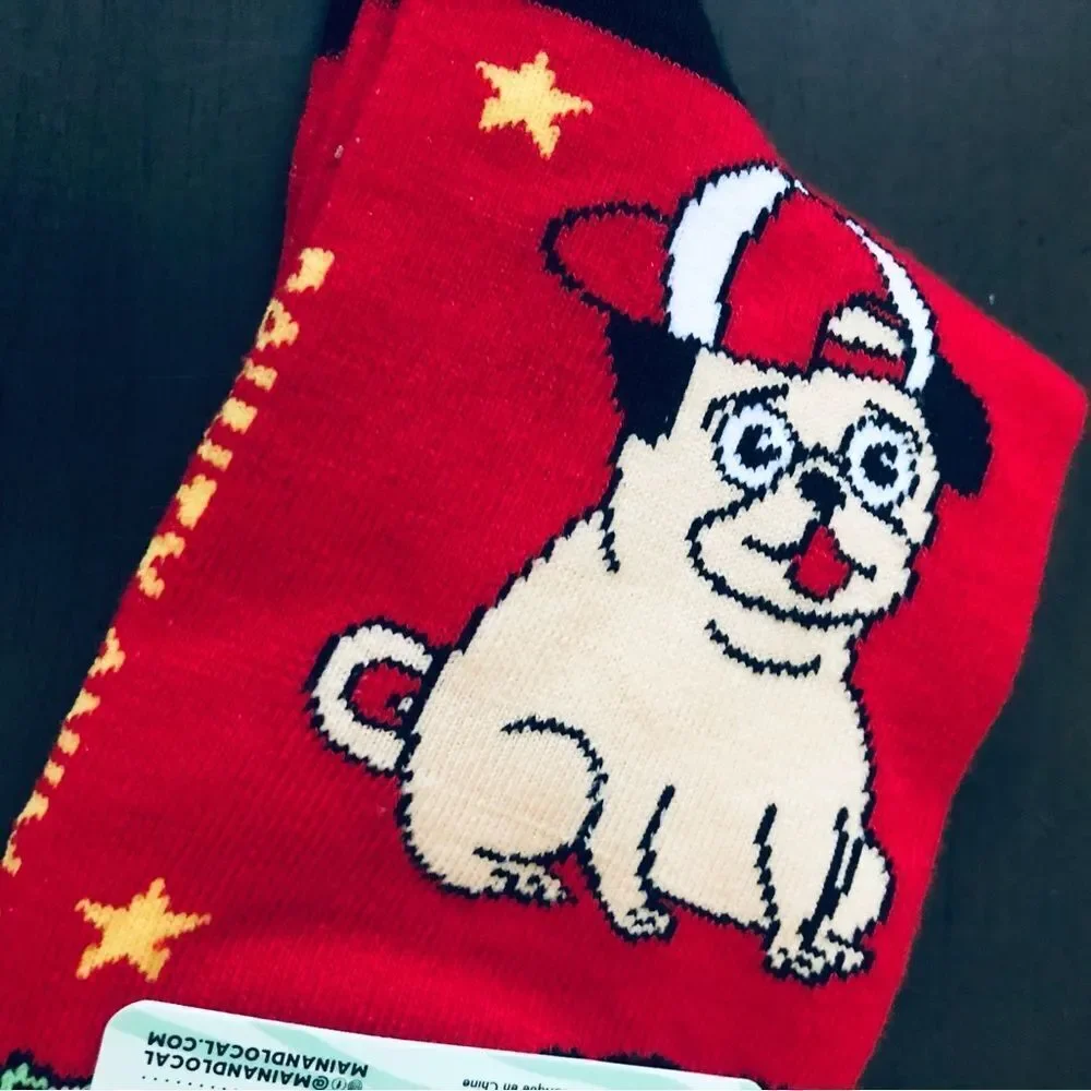 Pug Life Funny Dog Gangster Thug Adult Fun Socks